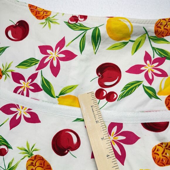 Vintage Gemilli Fruit Print‎ Midi Skirt Sz 12 Pineapple Lemon Cherry Cottagecore - Picture 7 of 11